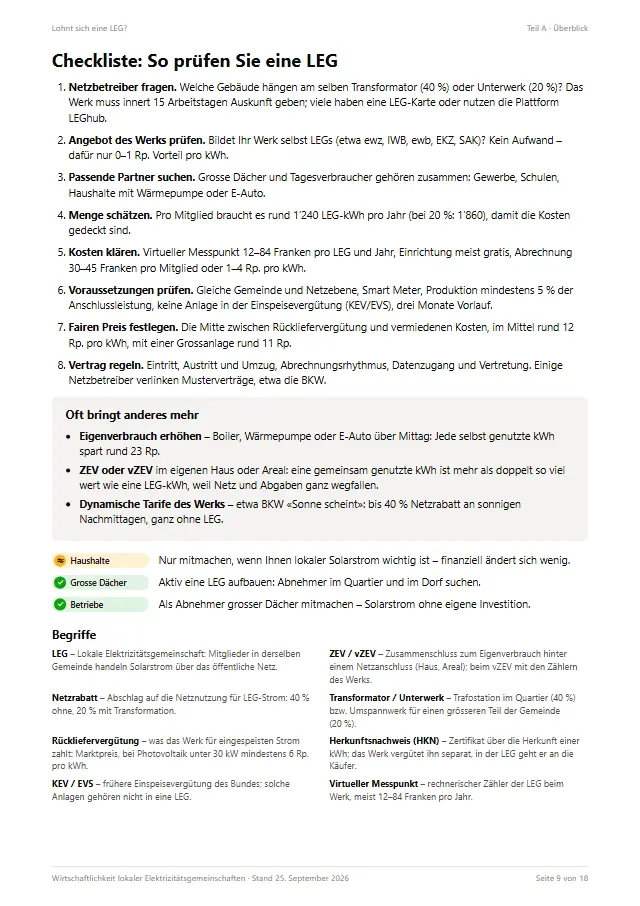 Seite 9: Checkliste: So prüfen Sie eine LEG